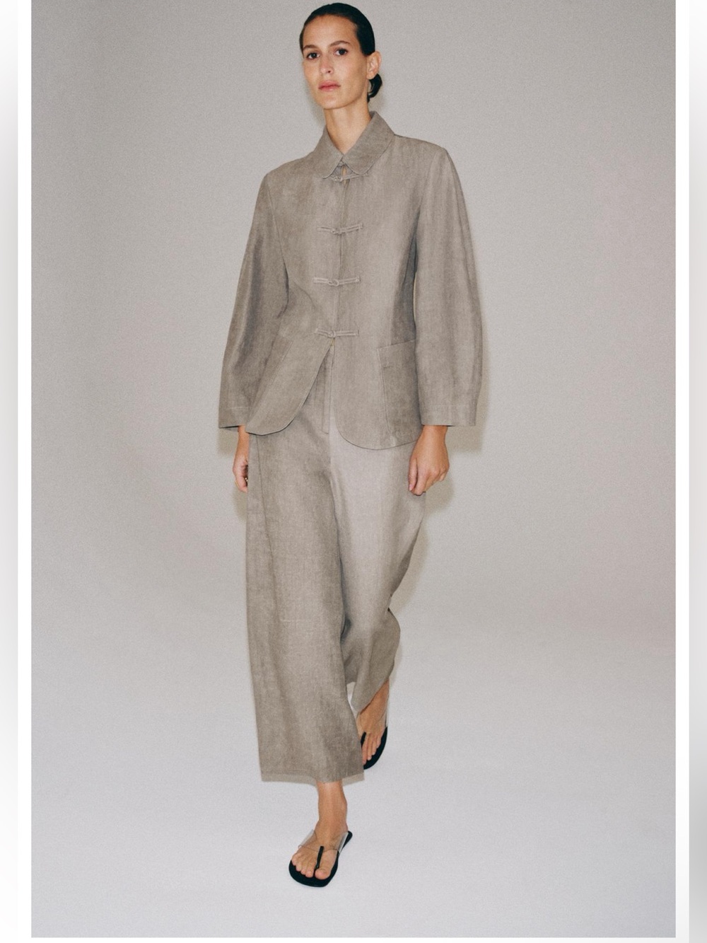Nwt zara zw collection jacket with frog fastening